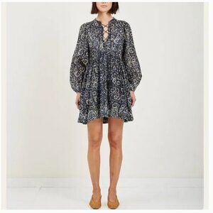 Ulla Johnson Asimar Long Sleeve Mini Dress Size 0